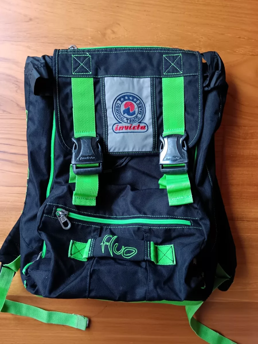 ZAINO INVICTA JOLLY COLLECTION FLUO NERO VERDE ORIGINAL TRADE MARK