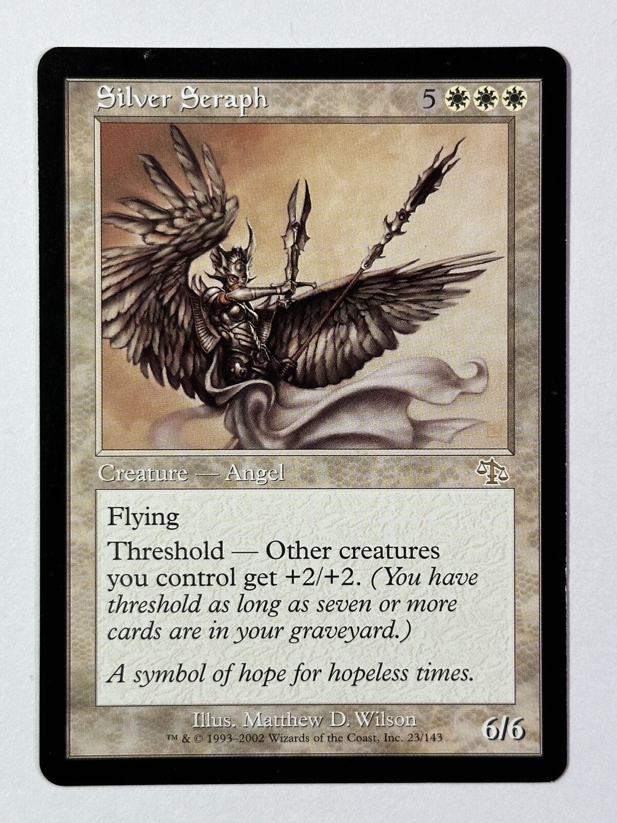 MTG Silver Seraph Judgment Rare JUD 23 - Magic: The Gathering