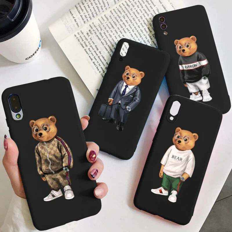 Bear Fashion Phone Case Cover For iPhone 12 13 Pro XS Max XR X Plus SE Silicone
