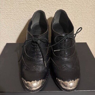 Yohji Yamamoto FEMME Metal Toe Leather Shoes Size 23cm womens from Japan JP!!!!!