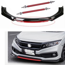 For Honda Accord Front Bumper Lip Splitter Spoiler Glossy Blackred For Honda Accord Front Bumper Lip Splitter Spoiler Glossy Blackred