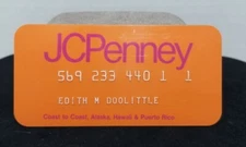 Vintage JC Penney Credit Card Never Exp From the 1970's Obselete Charge Card