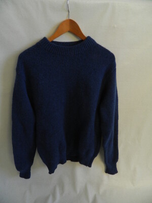 LL vintage L.L.BEAN indigo sweater cq Bean Adult Masc 1⁄4zip 