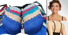 PACK OF 6 pcs BRAS, UNDERWIRE LACE Push Up Bra CUP SIZE 34-44 B C D NEW 99994Z