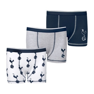 Tottenham Hotspur FC Boys Boxer Shorts Boys Boxers Pack of Spurs Gifts  For Boy UK