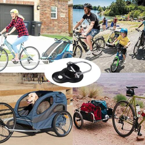 Fahrrad Anhängerkupplung mit Sicherungsstift Kinderwagen Stahl Kupplung Adapter - Bild 3 von 16