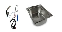 Edelstahl SpüLbecken 325X265X150 Mm Camping SpüLe Waschbecken + Wasserhahn Pumpe