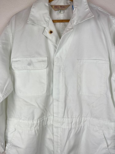 NEW Big Mac Authentic Workwear White Painters Coveralls 40 Short Canvas Thick - Picture 2 of 8