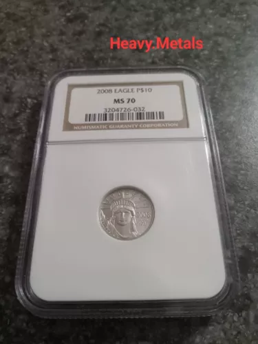 2008 $10 Platinum Eagle 1/10 oz MS70 NGC LOW PRICE!!