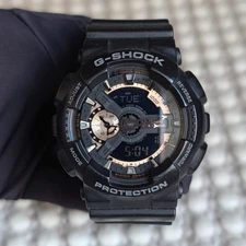 Casio G-Shock GA-110RG Men’s Watch – Black/Rose Gold – Module 5146 – Working