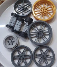 LEGO EX-Large WHEEL Rims and  TIRES lot