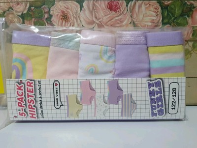 5er-Pack Mädchen Unterhose Slips Schlüpfer Hipster Panty Baumwolle Gr 122 128