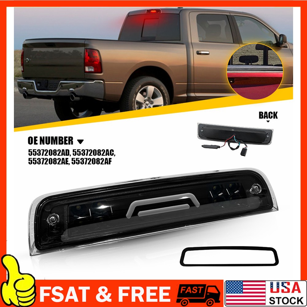 For 09-18 Ram 1500 2500 3500 LED Third Tail Brake Light Cargo Lamp Clear 1-10Set