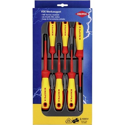 Knipex VDE Schraubendreher-Set 6teilig Kreuzschlitz Pozidriv, Kreuzschlitz