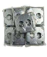 7x One Device Square Duplex Receptacle Covers Galvanized Steel 4
