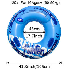 Double Airbag Swimming Rings Thickened Anti-Rollovers for Adults Children