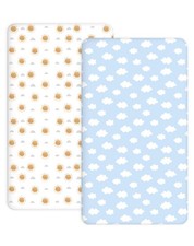 Crib Sheets for Boys and Girls, 2 Pack Fitted Baby Sheets for Standard Toddle...