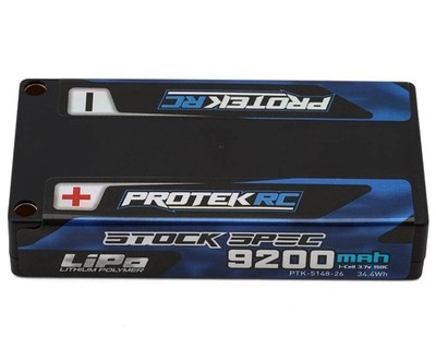 ProTek RC Graphene HV LiPo Akku Stock Spec 1S 3.7V 9200mAh 150C mit 5mm Stecker