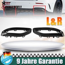 Für Mercedes Benz C-Klasse W205 AMG-Line Glanz Schwarz Auspuffblenden Blende SET