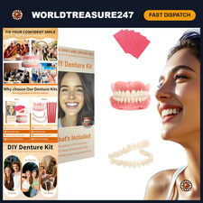 DIY Full Set Dentures - Complete Upper Lower Teeth Replacement Kit
