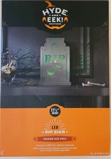 Hyde & Eek 11.5” LED RIP Sign Indoor Halloween Decor Light Up Tabletop Mantel