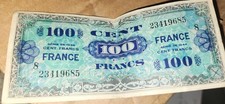 1944 France 100 Francs Allied Military Currency