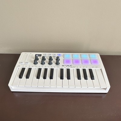 M-VAVE SMK-25 MIDI Keyboard Controller, backlit drum pad, prof semi weighted key