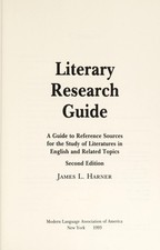 Literary Research Guide : A Guide to Reference Sources for the St