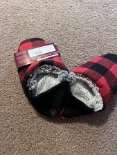 Wondershop Buffalo Plaid High Rise Slipper Socks M/L