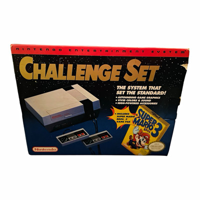 Nintendo NES Challenge Set Console w/ Box, Super Mario Bros. 3, tested working