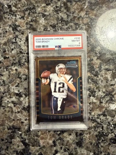 2000 Bowman Chrome Tom Brady #236 Rookie PSA 8 Patriots *NEWLY GRADED