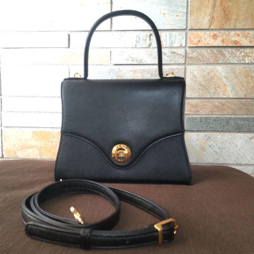 Givenchy Handbag Shoulder Bag Black Leather Cowhide Gold Hardware