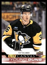 2022-23 Upper Deck UD Canvas YG Filip Hallander Rookie Pittsburgh Penguins #C230