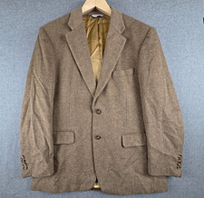 W.H. Belk Brown Camel Hair Tweed Blazer 2-Button Notch Lapel 42R