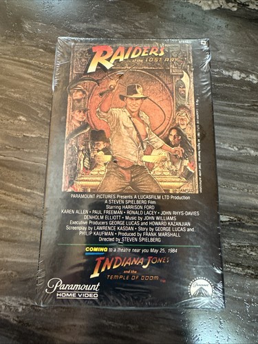 Indiana Jones ~Raiders of The Lost Ark~ Betamax SEALED NOT VHS First Print Rarität
