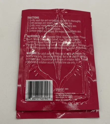 2 x Groovi Beauty Moisturizing Dry Lip Mask New & Sealed - Picture 2 of 2