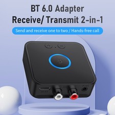 AUX/RCA Receptor y Transmisor Compatible con Bluetooth 2 en 1 Dispositivo Inteligente 1 a 2