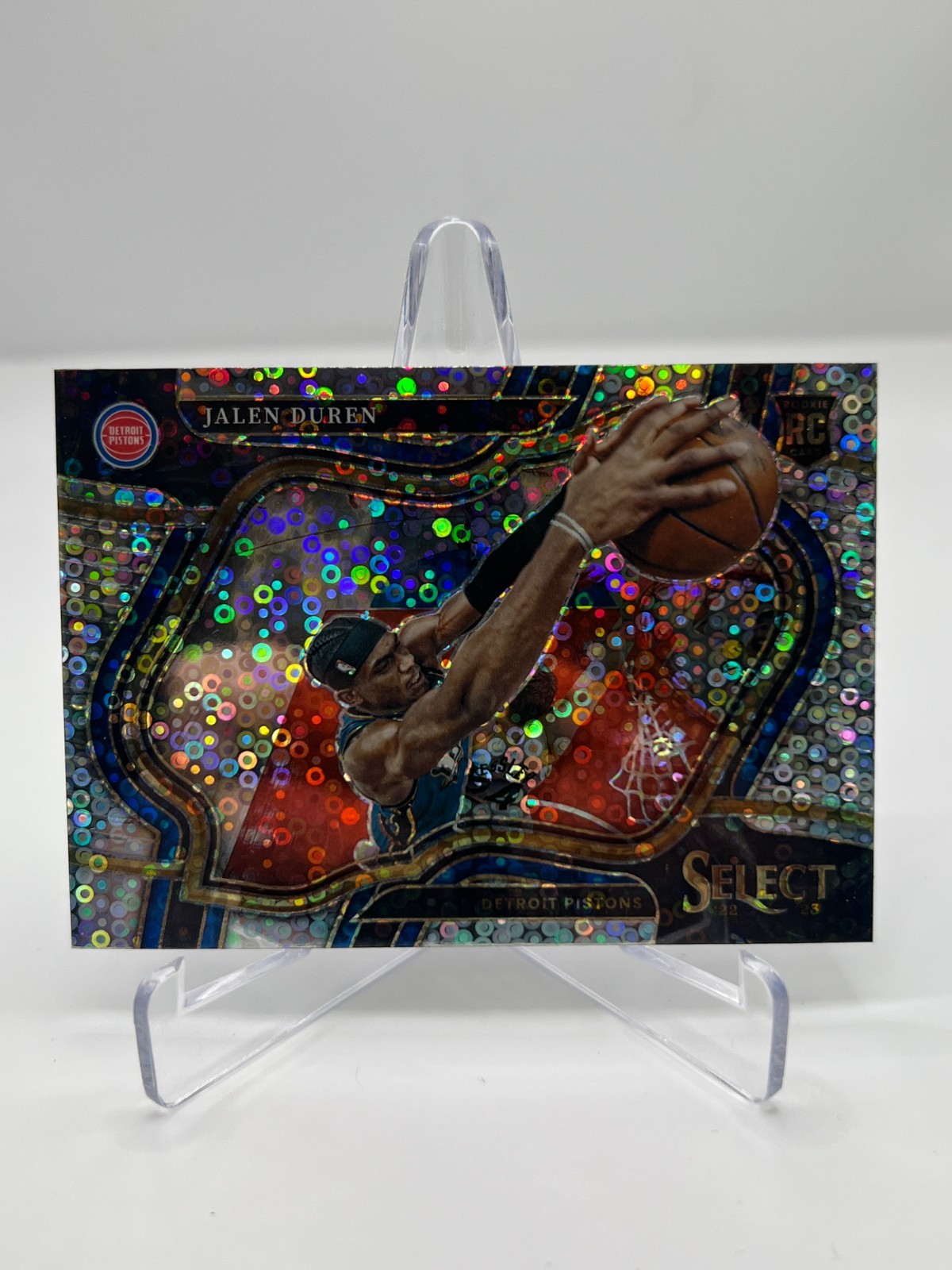 2022-23 PANINI SELECT JALEN DUREN RC DISCO COURTSIDE NO. 286 PISTONS