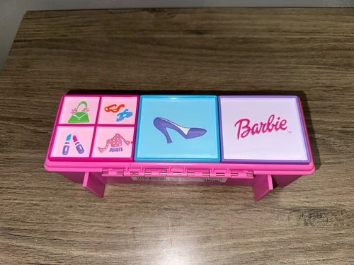 Vintage 1999 Barbie Accessory Case Tara Toys Mattel 3 Compartment - Lot of Shoes