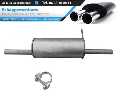 Silencieux arriere pour Dacia Sandero 1.2 et 1.6 de 2007 a 2012 en acier alu