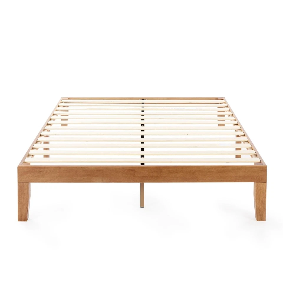 Naturalista Classic - Cama con plataforma de madera maciza de 12 pulgadas con listones de madera, sin B... Foto 2 de 4