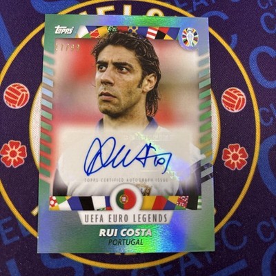 2024 Topps UEFA EURO LEGENDS Rui Costa Auto Green /99 Portugal 