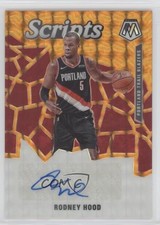 2019-20 Panini Mosaic Scripts Orange Prizm Rodney Hood #SC-RHD Auto w5c