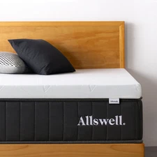 Allswell WS-TMTNMGZU-03T 3" Covered Memory Foam Mattress Topper, Twin