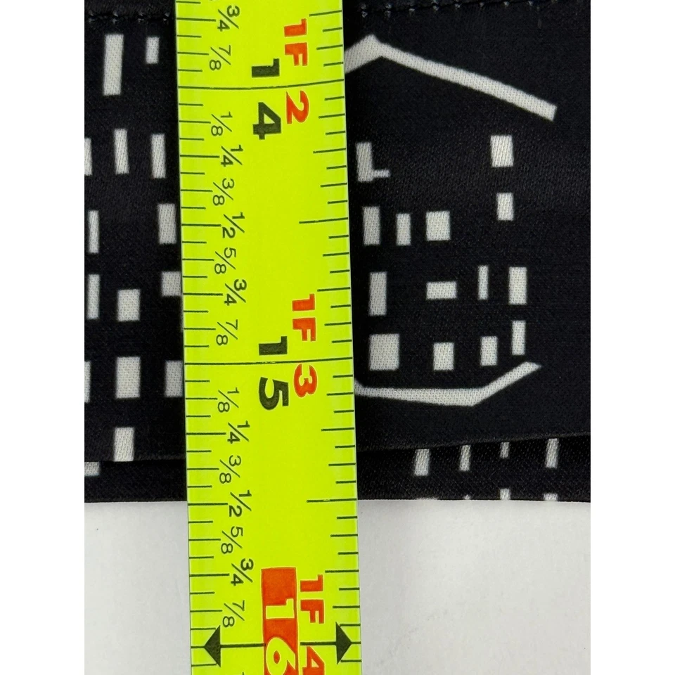 Pantalones cortos reclinables para mujer talla L negros blancos estampado de paisaje urbano cintura elástica de moda Foto 3 de 4