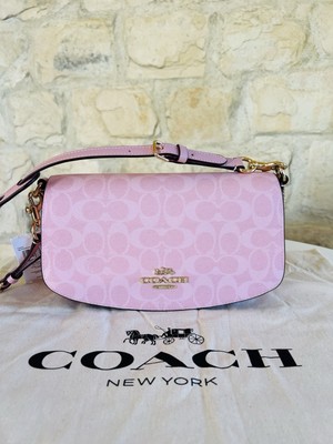 Coach Andrea Shoulder Bag In Signature Canvas CV973 In Powder Pink