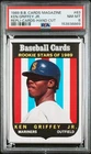 153938869 Ken Griffey Jr 1989 Baseball Magazine #63 Repli-Cards RC Rookie PSA 8
