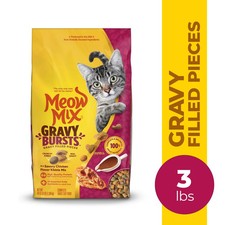 Gravy Bursts Dry Cat Food, Chicken, 3 LB Bag 4.19 per pound