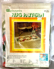 Spinnerin Rug Pattern " Autumn" No. 120 Sz. 27 x 54 in. Printed Canvas