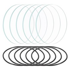 2.04" Dia LED Lens, 6 Set Flashlight Replacement Glass Lens with Ring